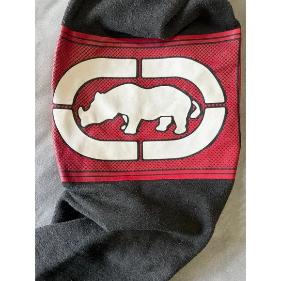 Ecko Unltd Mens Fleece Joggers Black Graphic Logo Sweatpants Medium - Picture 4 of 5